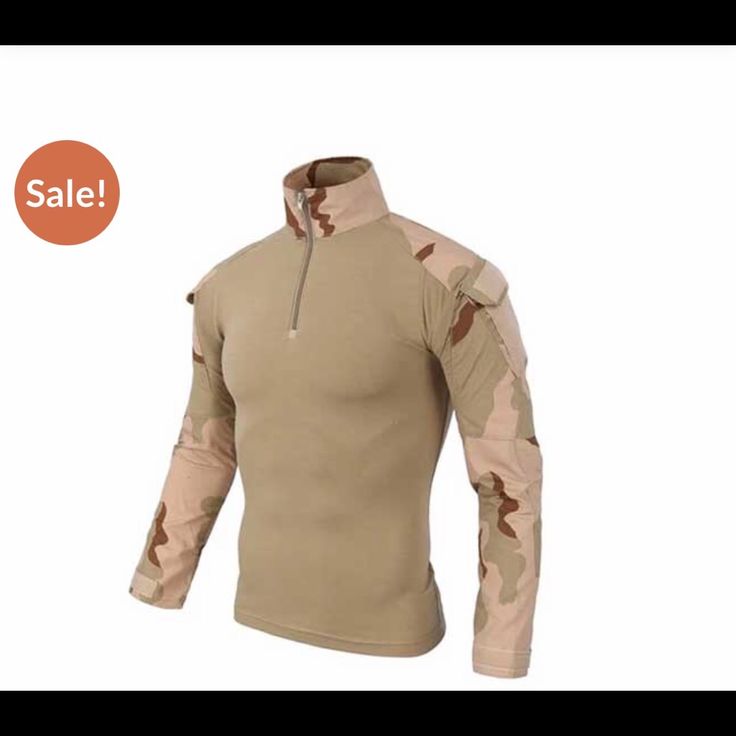 Camouflage Shirt With Flexibility Size Medium Fall Khaki Tops For Outdoor, Fall Techwear Tops For Outdoor, Fall Outdoor Techwear Tops, Military Style Khaki Top For Outdoor Activities, Khaki Tops For Fall Outdoor Activities, Khaki Tops For Outdoor Activities In Fall, Casual Camouflage Tops For Outdoor Activities, Khaki Techwear Tops For Outdoor, Fitted Camouflage Long Sleeve Tops