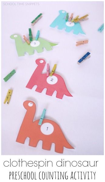 an image of dinosaur counting activity for preschool