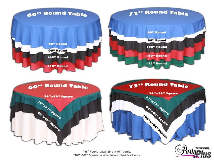 round table covers with different colors and sizes for tables, chairs or couches - set of 7