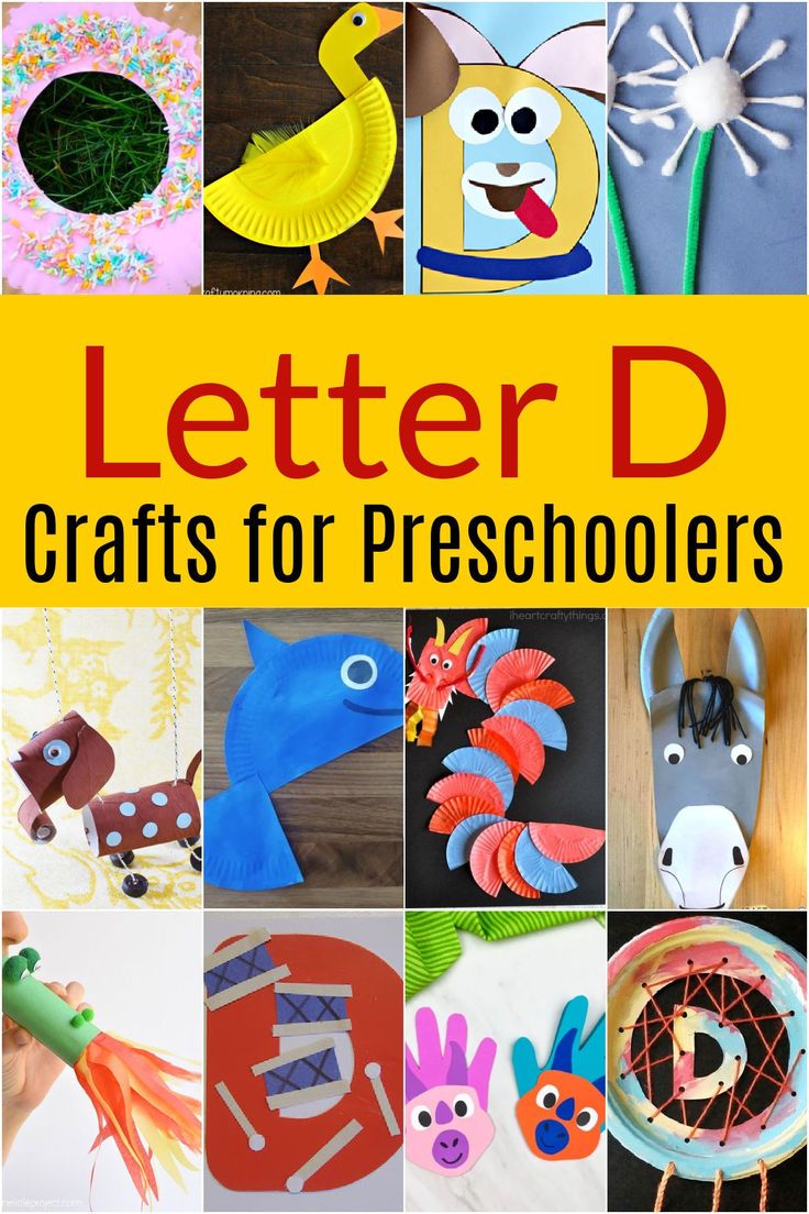 the cover of letter d crafts for preschoolers