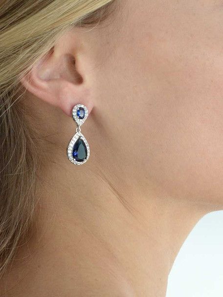 Sapphire%20Blue%20CZ%20Earrings%0D%0AThese%20stunning%20sapphire%20cubic%20zirconia%20double%20teardrop%20earrings%20glisten%20with%203A%20quality%20cz%20stones.%20These%20beautiful%20pierced%20earrings%20are%20perfect%26nbsp%3Bfor%20the%20bride%20and%20also%20great%20for%20prom%2C%20bridesmaids%20or%20mothers%20of%20the%20bride.%0D%0ASize%3A%201%201%2F4%22%20long.%26nbsp%3B%0D%0AStyle%3A%20Silver%2FSapphire%20blue.%0D%0AStyle%3A%204036E.%0D%0ANeed%20several%20earrings%20for%20your%20bridal%20party%3F%20You%20can%20buy%20in%20bulk%20and%20save!%0D%0APlease%20allow%201%20week%20for%20delivery.%0D%0AShipping%20Policy.%0D%0AReturn%20Policy Formal Earrings, Silver Jewellery Online, Blue Bridal, Cz Pendant, Cz Jewelry, Silver Jewelry Handmade, September Birthstone, Sapphire Earrings, Bride Jewellery