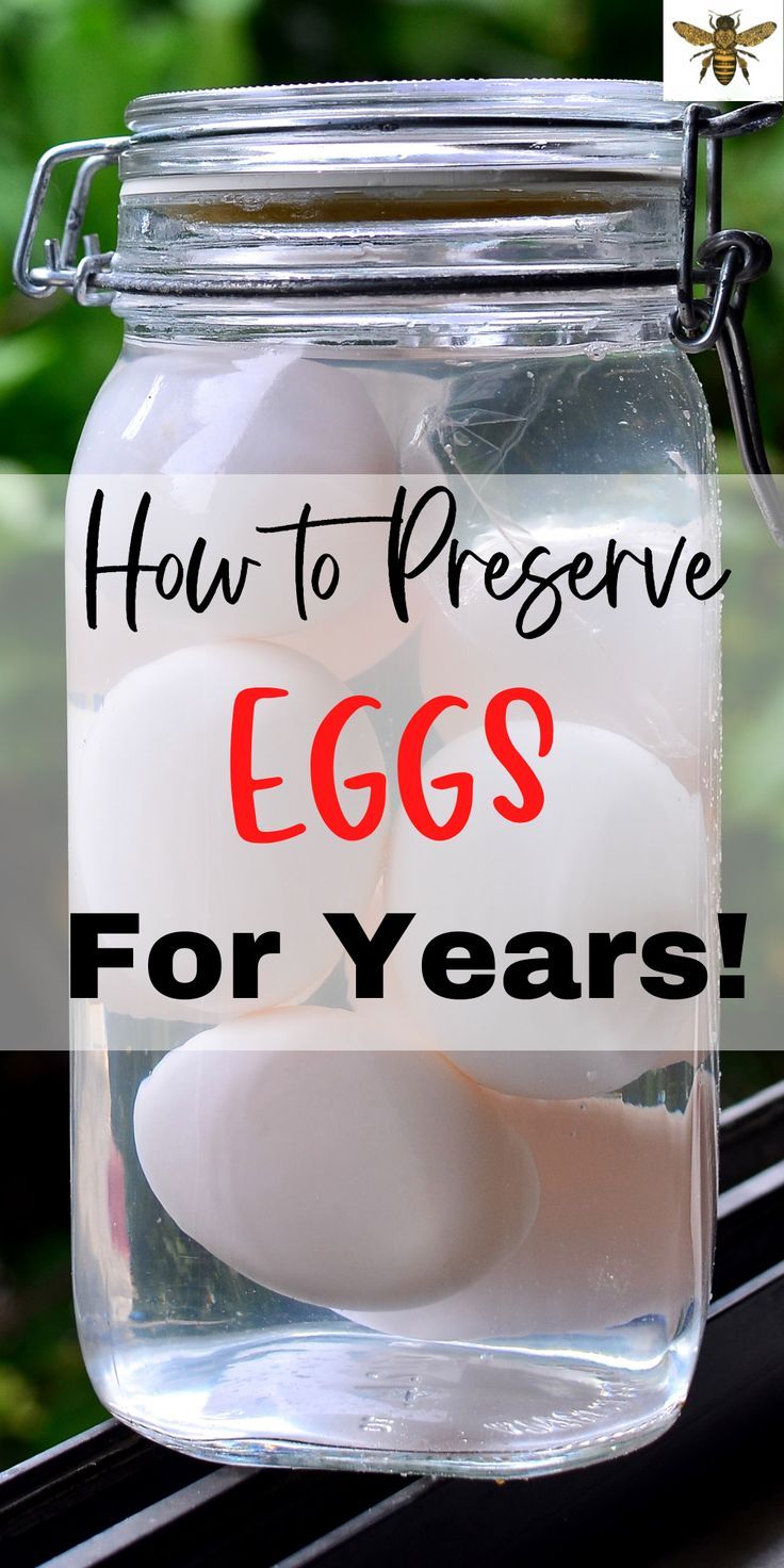 an egg in a jar with the words how to preserve eggs for years