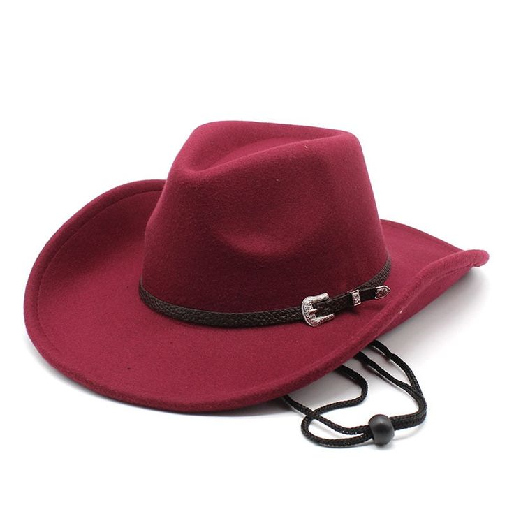 This wide-brimmed and elegant hat is a great accessory to pair with cowboy-style outfits. The delightful solid design adds a touch of sophistication to elevate your style. Crafted from cotton and polyester, it ensures unparalleled comfort. This unisex cowboy hat is a must-have accessory to enhance your Western look. Upgrade your wardrobe with the best of the best! Winter Fedora For Western-themed Events, Solid Brimmed Felt Hat For Western-themed Events, Western Adjustable Fedora For Winter, Western Style Adjustable Fedora For Winter, Western Winter Fedora With Adjustable Fit, Solid Color Winter Hat For Rodeo, Western Fedora For Winter And Western-themed Events, Western Style Fedora For Winter Western-themed Events, Brimmed Fedora For Western-themed Winter Events