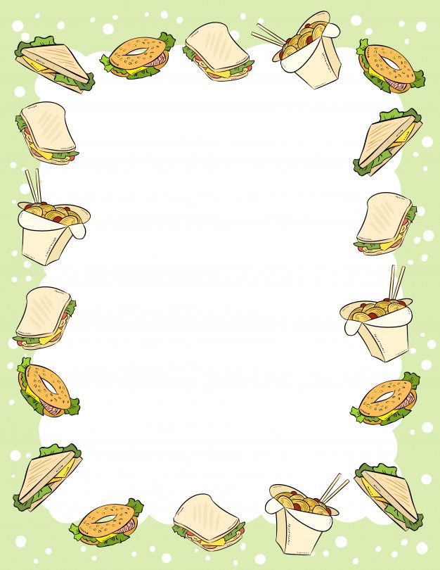 a frame made up of sandwiches with toothpicks in them on a green background