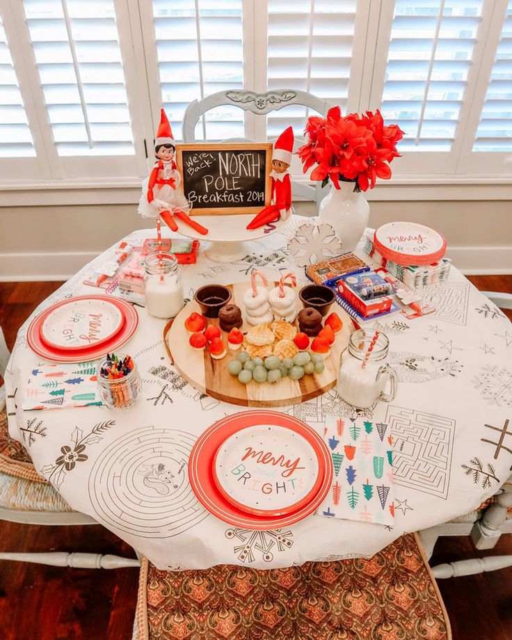 a table topped with plates and cups filled with food