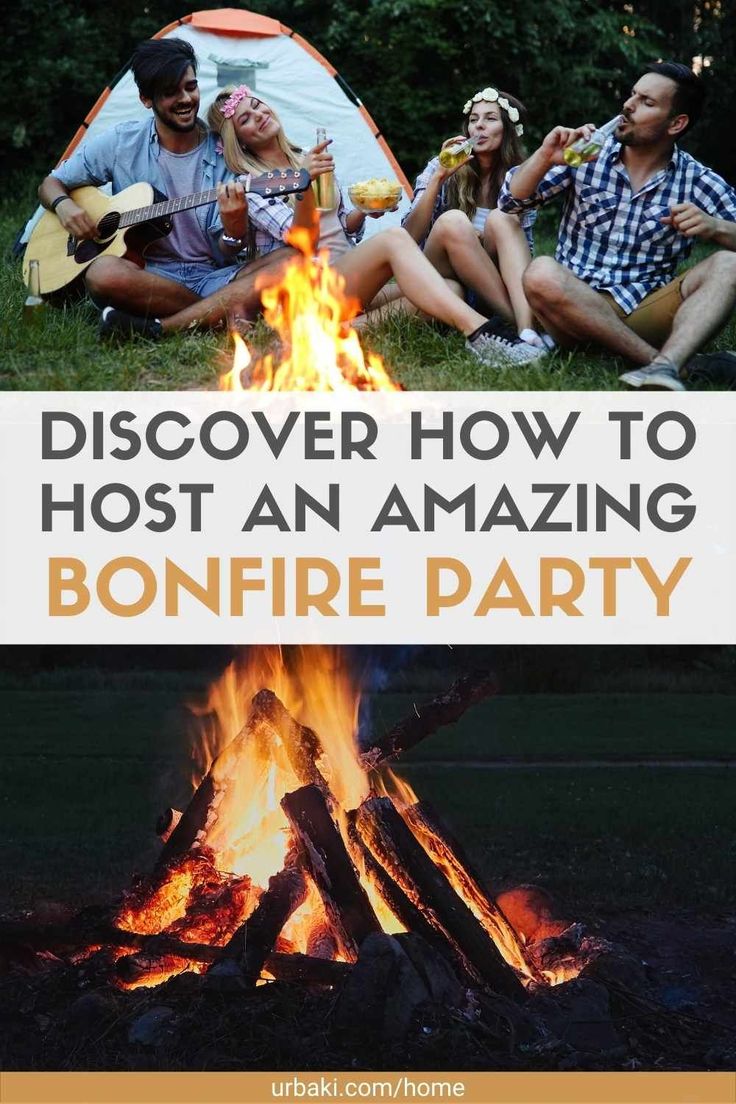 people sitting around a campfire with the words, discovering how to host an amazing bonfire party