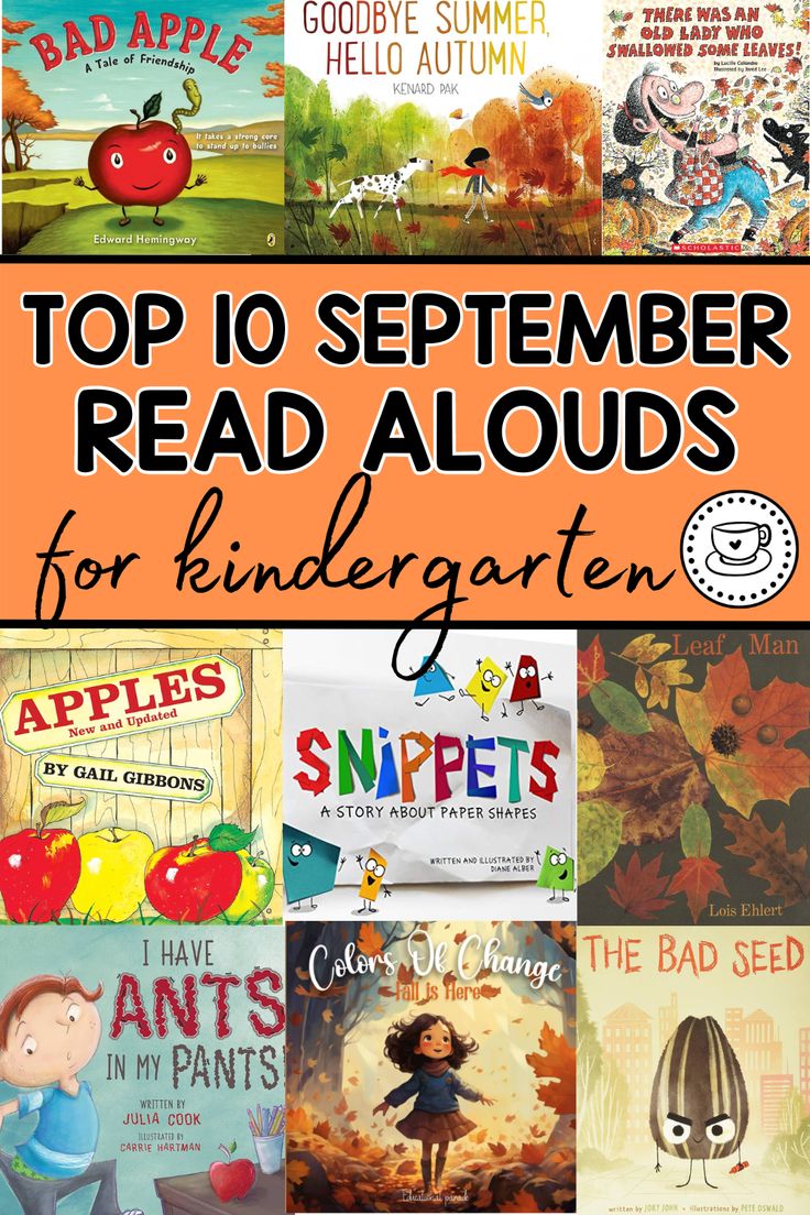 the top ten books for children to read about autumn and fall, with text overlaying