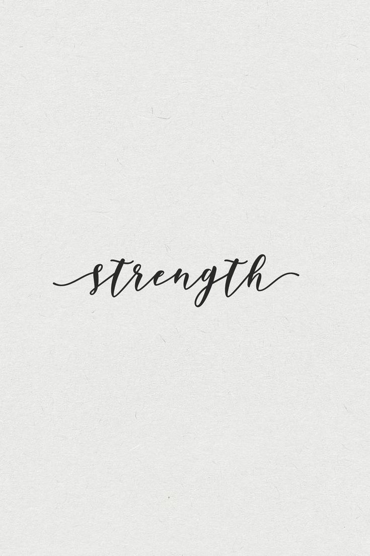 the word strength written in cursive ink