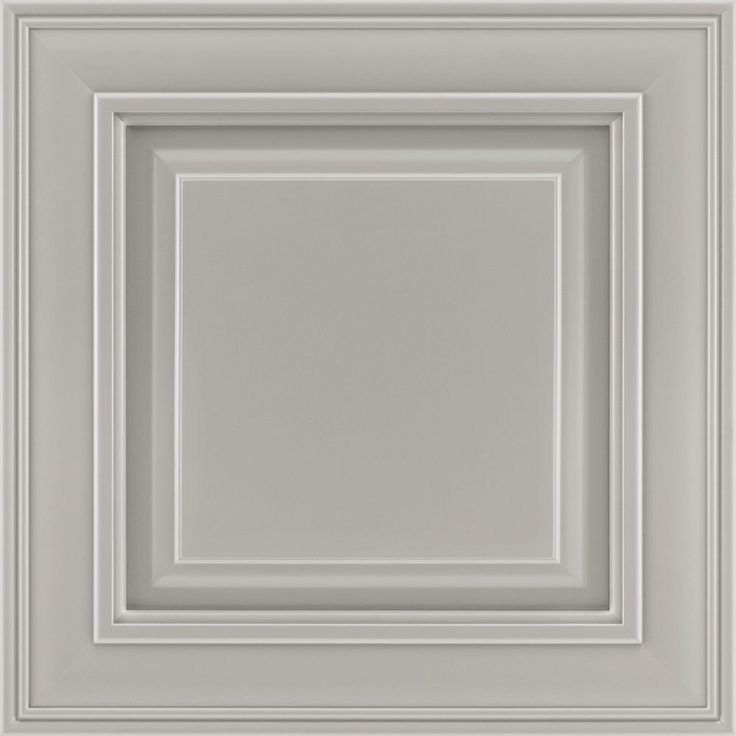 an image of a white square frame on the wall with light grey paint and trim