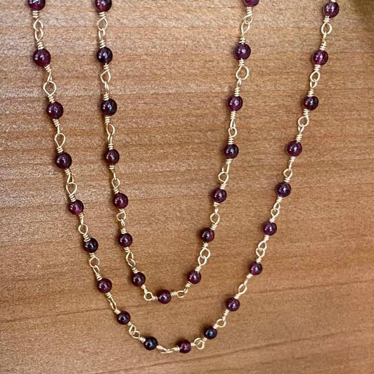 Beautiful garnet beads necklace. Can be worn as is or with pendants. Coin Length 16" Extender 2.75" Round Length 28" Garnet is a stone of prosperity and abundance, encouraging gratitude and service to others. It is a deeply spiritual stone also known as the stone of good luck and health. It can help get rid of the negative energies and transform them to positive ones. It's a good gemstone for purification and detoxification. Red Garnet Chakras - Base Chakra , Heart Chakra.-This information is in Spiritual Garnet Gemstone Necklace, Handmade Garnet Bead Necklaces, Handmade Garnet Necklaces With Round Beads, Handmade Garnet Beaded Necklaces, Garnet Gemstone Necklace With Round Beads, Garnet Gemstone Beads Necklace, Spiritual Garnet Jewelry, Garnet Bead Necklaces For Gifts, Garnet Beaded Necklaces As Gift