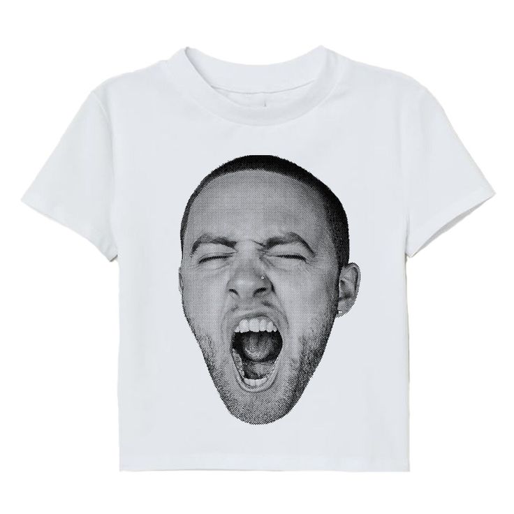 Mac Miller White Baby Tee | Melimayystudios Mac Miller T Shirt, Mac Miller Shirt, White Baby Tee, Mac Miller, Baby Tee, Made By Me, Infant Tees, I Dress, Print Tops