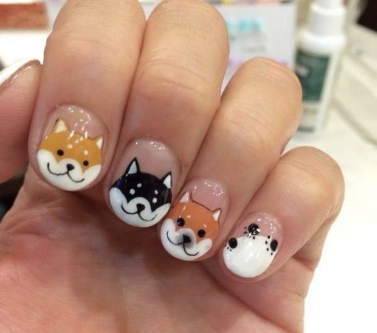 Nails Colourful, Animal Nail Designs, Halloween Nails Diy, Nail Painting, Nail Decor, Halloween Acrylic Nails, Cute Halloween Nails, Black Acrylic Nails, Anime Nails