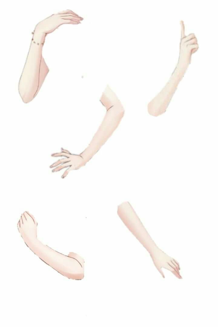 four different poses of hands and legs in various positions, with one hand reaching out to the other