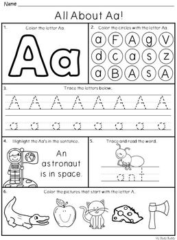 worksheet for beginning and ending the letter a to z with pictures on it