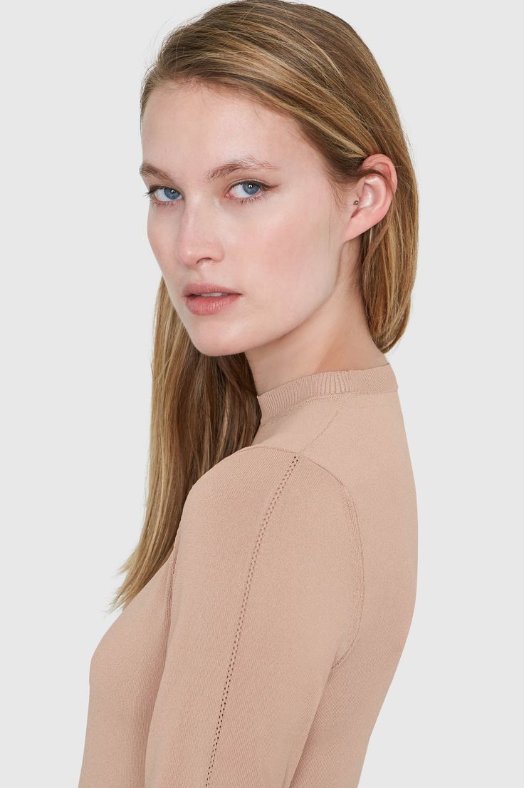 Because of the polished, never-out-of-place look, bodysuits are here to stay. We designed ours to be comfortable and absolutely seamless when worn with body-hugging pants or skirts. The upper part is sweater knit made of luxurious viscose yarn from one of the most renown mills in Italy. The material is biodegradable, and ours is certified by the Forest Stewardship Council to come from renewable resources. The panty portion is made of an anti-wicking jersey that prevents sweating and has laser-cu Elegant Turtleneck Bodysuit For Workwear, Classic Bodysuit For Workwear, Panty Style, Boy Cuts, Sustainable Brand, Sweater Knit, Organic Beauty, Long Sleeve Bodysuit, The Forest