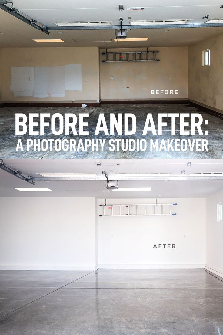 before and after photography studio makeover in an empty room with the words before and after