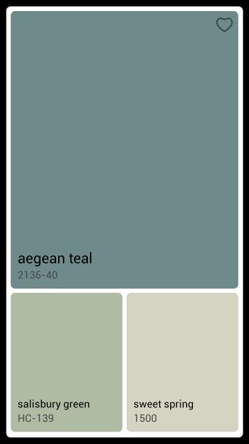 the color palette is blue, green and gray with some white in it's center