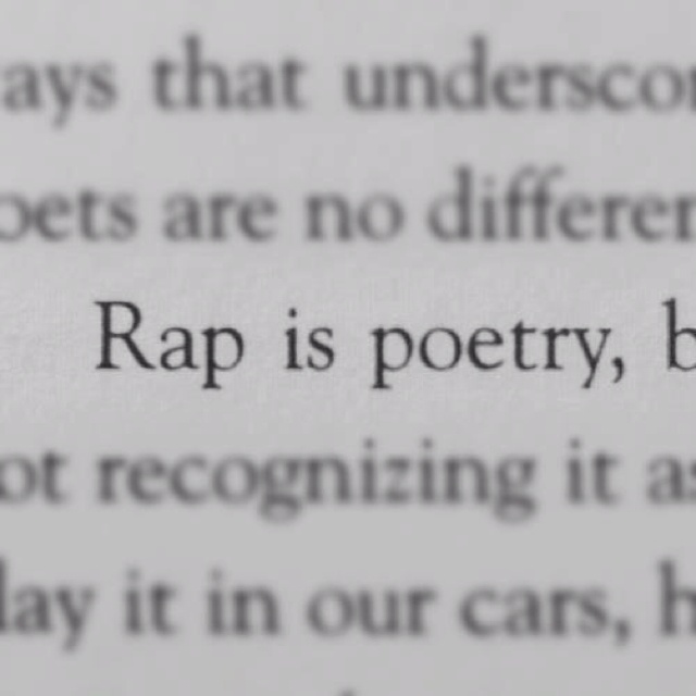 the word rap is written in an open book