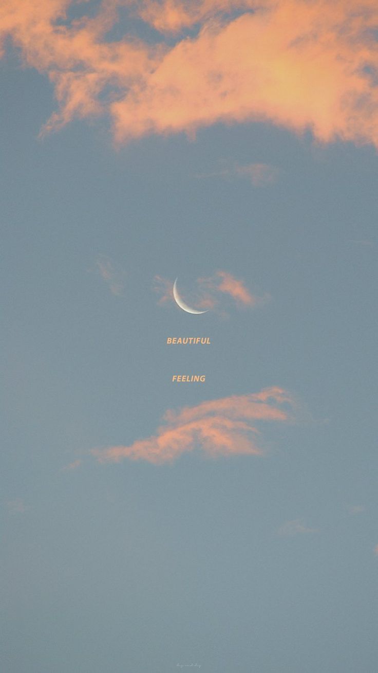 an airplane flying in the sky with a crescent on it's side and some clouds