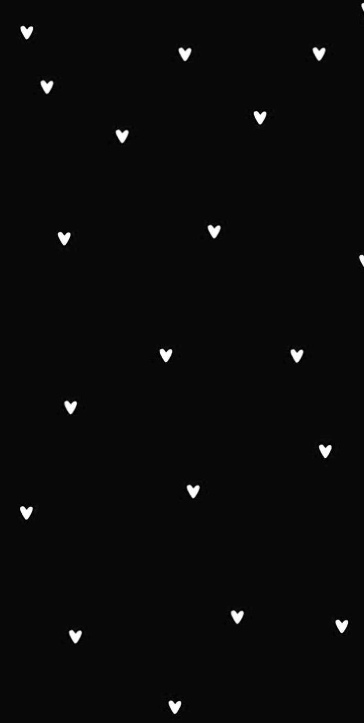 white hearts on a black background