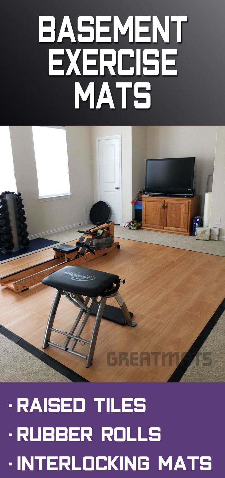 an exercise mat with the text basement exercise mats raised tiles rubber rolls interlocking mats