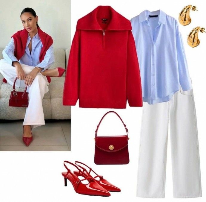 Red Top Outfit, Effortless Style Fall, Color Combos Outfit, Classic Style Outfits, Chic Fall Outfits, Casual Day Outfits, Stylish Work Outfits, Casual Chic Outfit, Fashion Mistakes