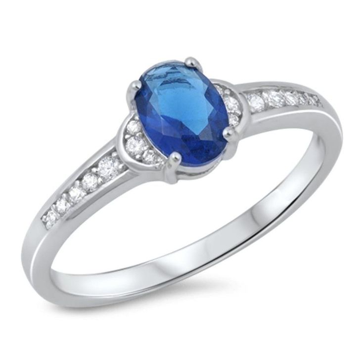 Product Code: Rc106036-Bs Face Height: 7 Mm Stone: Blue Sapphire, Clear Cz Metal Material: Sterling Silver Sterling Silver Cz Rings, Engagement Rings Oval, Ring Oval, Silver Plated Jewelry, Cz Ring, Blue Sapphire Rings, Sterling Silver Bands, Blue Rings, Womens Jewelry Rings