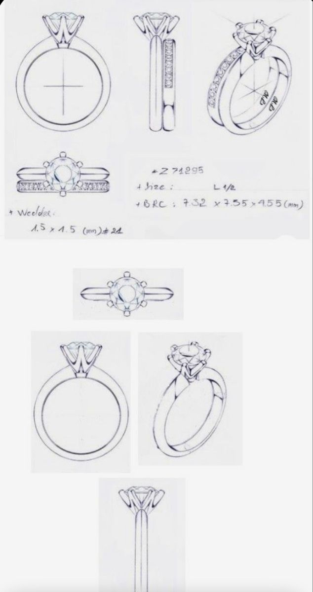 Wedding Ring Drawing, Ring Sketch, Gem Drawing, Tiffany Engagement, Jewelry Facts, Bridal Jewellery Inspiration, Jewelry Knowledge, Art Jewelry Design, Jewellery Design Sketches