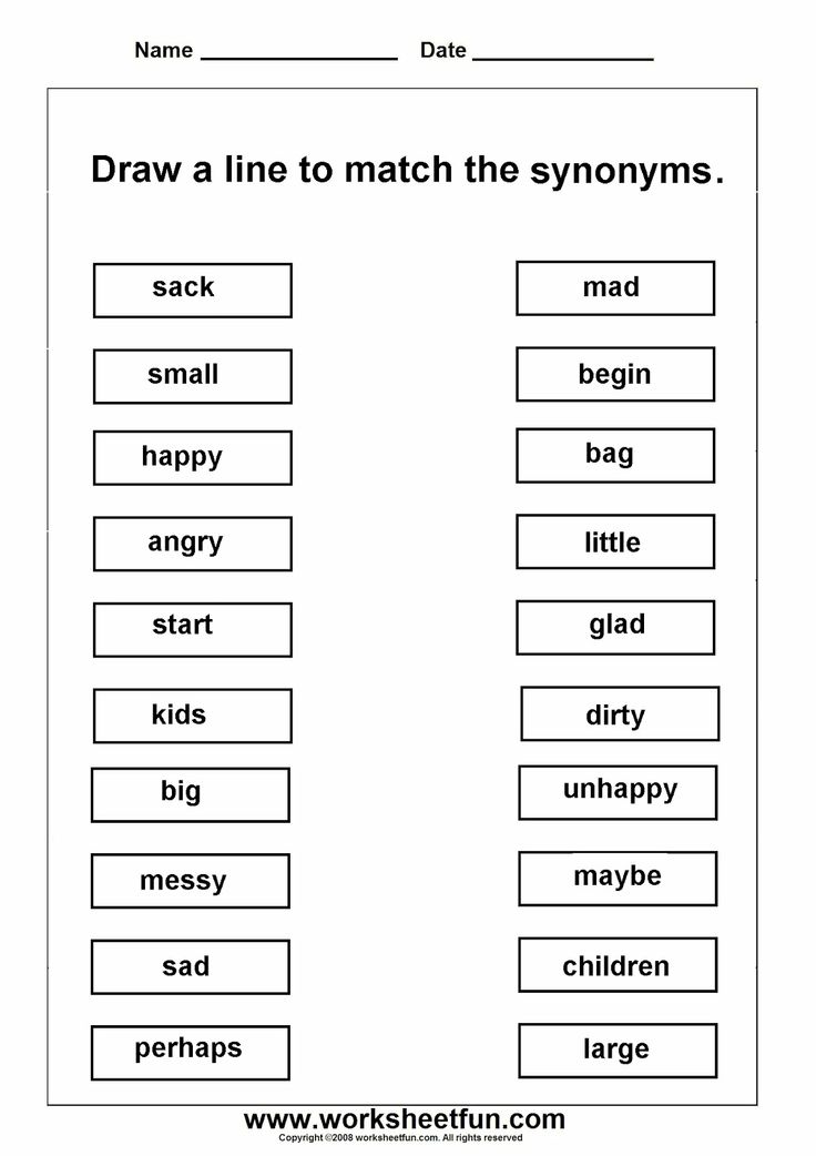 worksheet with words and pictures to help students learn how to use the word pairs