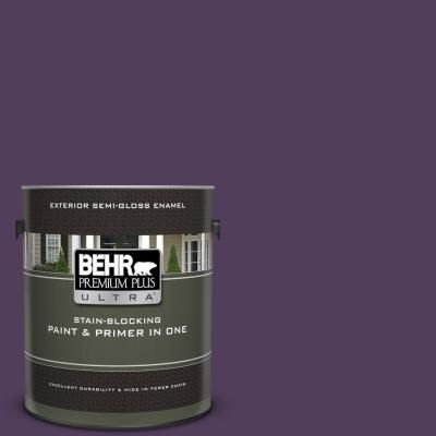 a blue paint can with the words behr premium plus ultra in black on it