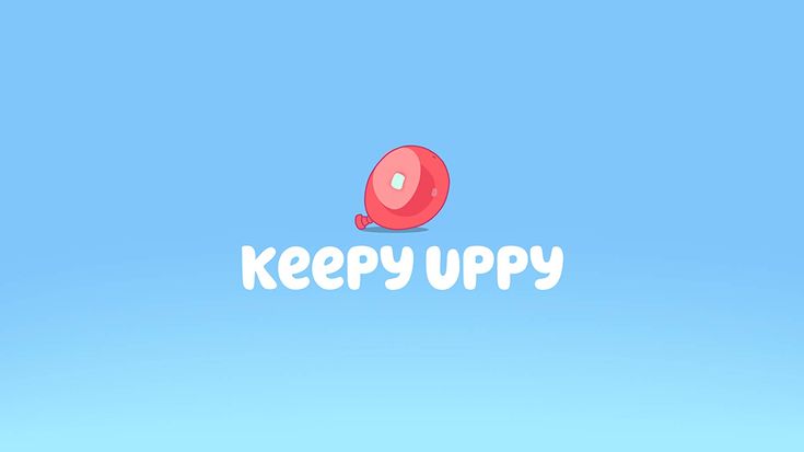 the words keep uppy on a blue background