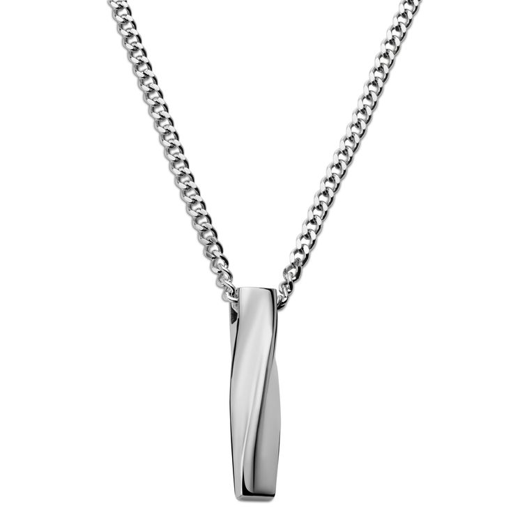 * Surgical steel construction
 * Comfortable curb links
 * Adjustable-length chain Minimalist Stainless Steel Chain Necklace For Formal Occasions, Formal Stainless Steel Necklace With Curb Chain, Formal Stainless Steel Curb Chain Necklace, Modern Sterling Silver Curb Chain Necklace, Modern Sterling Silver Necklace With Curb Chain, Modern Chain Necklace With Polished Finish For Everyday, Modern Polished Chain Necklace For Everyday, Modern Stainless Steel Pendant Chain Necklace, Modern Stainless Steel Necklace With Polished Finish