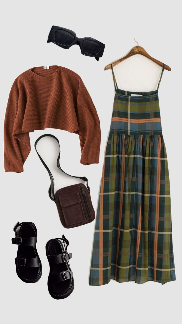 Autumnal outfit for a casual trip to the garden centre #outfit #fallaesthetic #fall Garden Centre Outfit, Autumn Tea Party Outfit, Clare V Outfit, Forager Aesthetic Outfits, Outfit Ideas Cottagecore Grunge, 90s Autumn Outfits, Fairy Fall Outfits, Quirky Fall Outfits, Ghiblicore Outfits