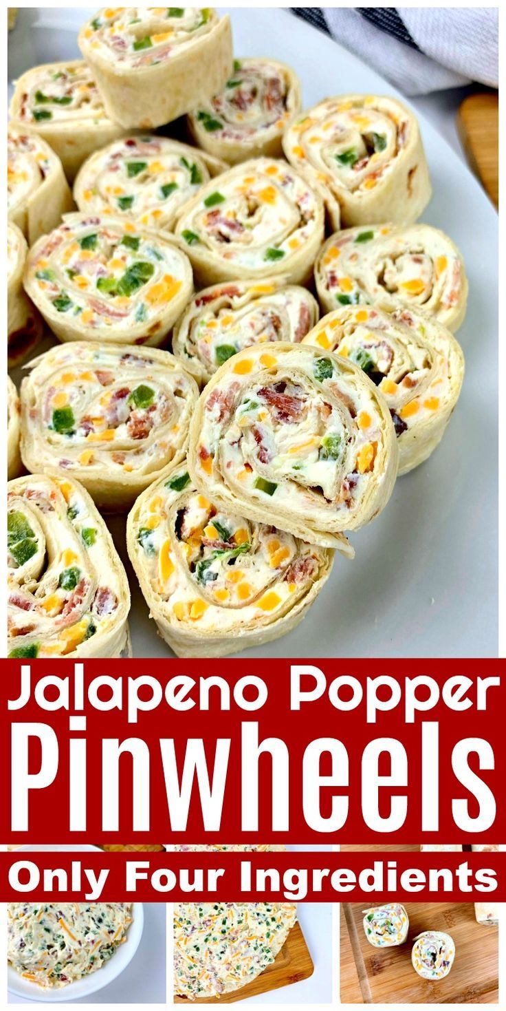 this is an image of jalapeno popper pinwheels with text overlay