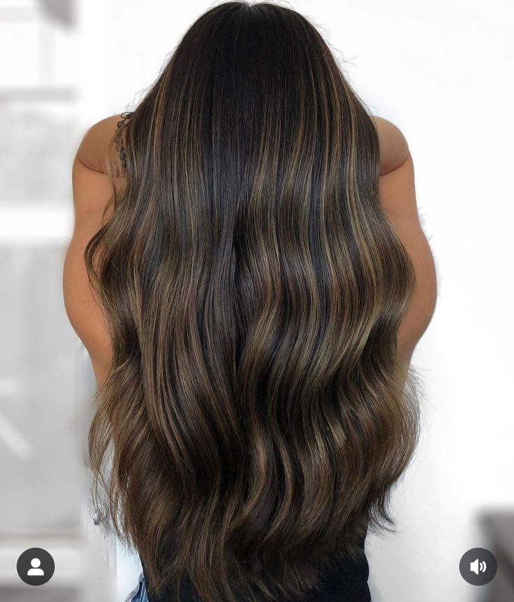 Brunette With Brown Balayage, Brownie Brunette Hair, Blonde Hair Ideas For Brunettes, Expensive Brunette Balayage, Hair Color Ideas For Dark Brown Hair, Natural Brown Highlights, Fall Hair For Brunettes, Brown Sugar Brunette, Coffee Balayage