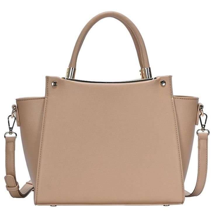 "This Miztique vegan leather satchel bag will complement your everyday looks. This Miztique vegan leather satchel bag will complement your everyday looks. 9\"H x 15\"W x 4\"D Handle: 5'' drop Crossbody strap length: 20\"-25\" Zipper closure Gold-tone hardware Interior: 1 zip pocket and 2 slip pockets Exterior: 1 zip pocketCONSTRUCTION & CARE Body and lining: polyurethane Wipe clean Imported Size: One Size. Color: Beig/Khaki. Gender: female. Age Group: adult. Material: Faux Leather." Faux Leather Satchel With Top Handle, Large Capacity Faux Leather Satchel With Top Handle, Large Capacity Top Handle Faux Leather Satchel, Daily Use Faux Leather Top Handle Satchel, Top Handle Faux Leather Satchel For Daily Use, Daily Use Faux Leather Satchel With Detachable Handle, Faux Leather Top Handle Satchel For Daily Use, Faux Leather Satchel With Zipper Closure And Top Handle, Faux Leather Satchel For Shopping