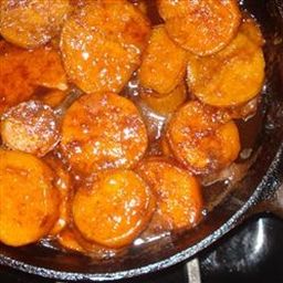 some food is cooking in a pan on the stove