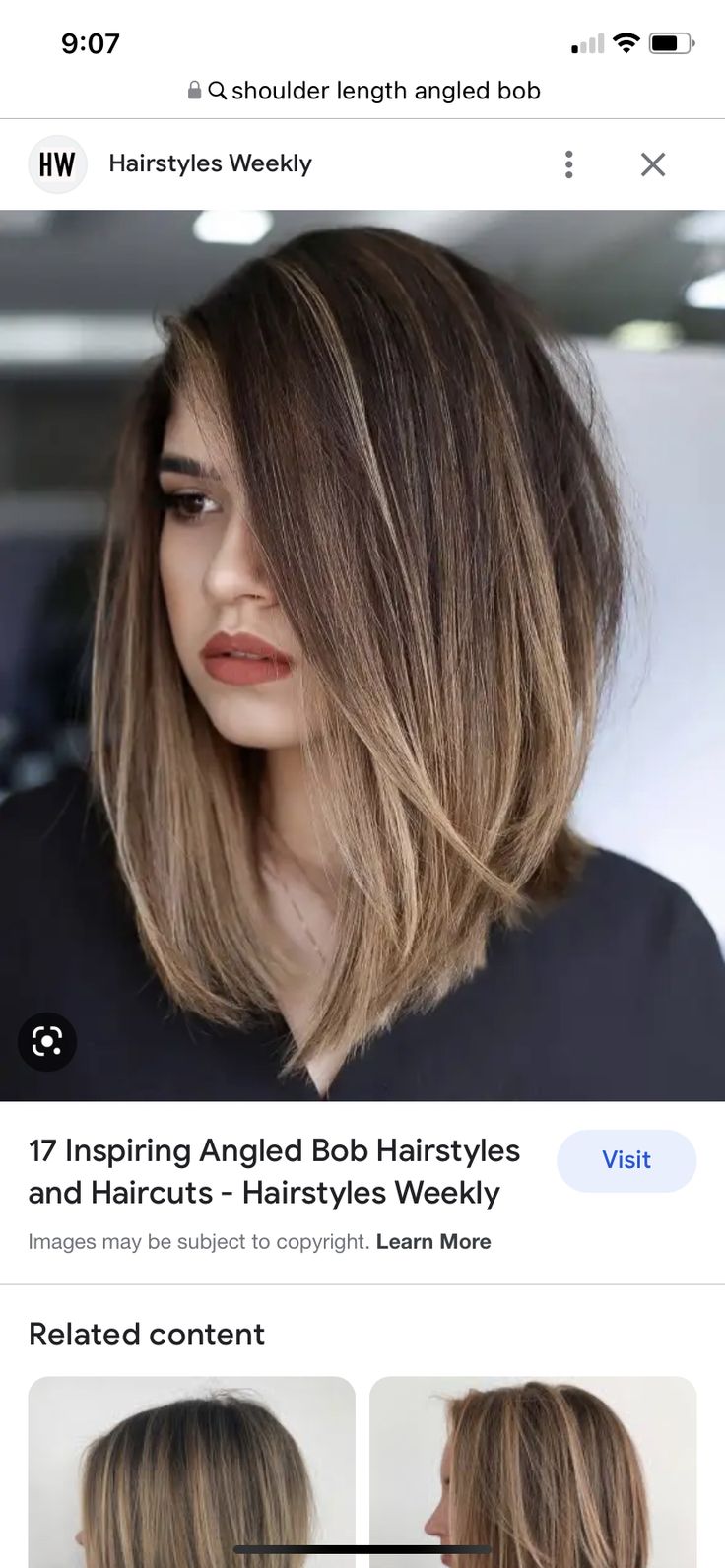 Shoulder Length Angled Bob, Longer A Line Haircut, Swing Bob Haircut, Long Angled Bob Hairstyles, Long Bob Haircut With Layers, Bob Lung, Angled Haircut, Angled Hair, Angled Bob Haircuts