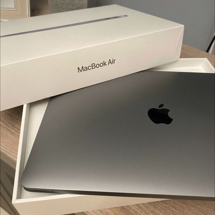 an apple macbook air in its box