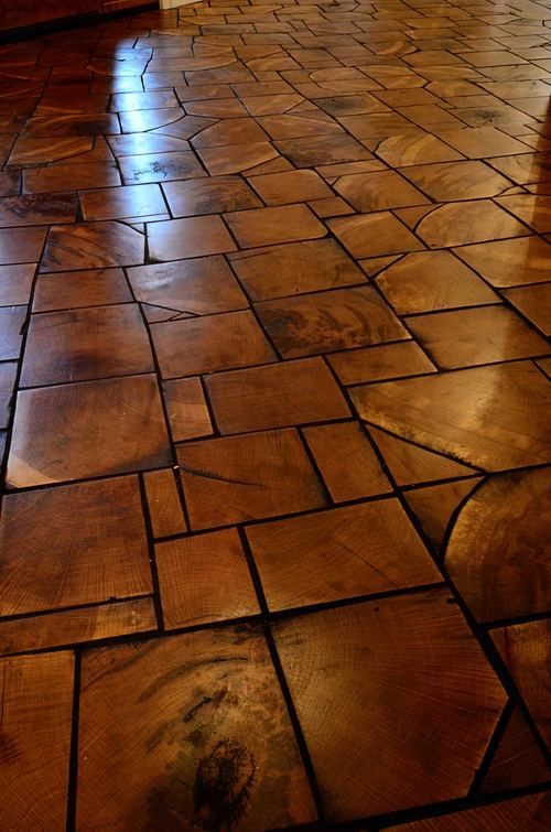 a wooden floor that has been cleaned and stained