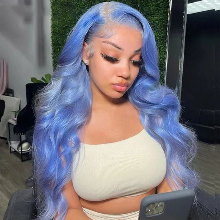 Brand: Allove Hair Hair color: Light Blue Material: 100% human hair Density: 150%/180% Texture: Body Wave Hair Lace Front Wig Lace design: 13x4/13*1 Lace Front Wigs Length: 8-32 inch are available Available people: Everyone Cap Size: Average Size (Head circumference: 54cm-58cm) Feature: Slight bleached knots, Pre plucked, natural hairline, Glueless, Baby Hair Around Processing time: Usually Ship The Order Within 24 Hours After Order Confirm, Except for Weekends and Holidays Delivery time: USPS o Blue Lace Front Wig, Light Blue Hair, Long Human Hair Wigs, Blue Wig, Short Human Hair Wigs, Blonde Lace Front Wigs, Remy Human Hair Wigs, Brazilian Remy Hair, Colored Wigs