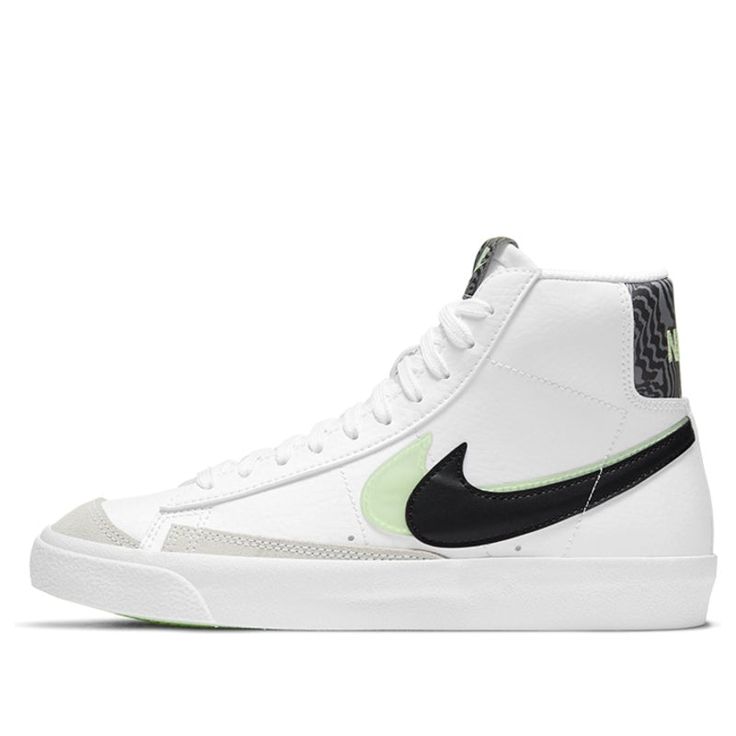 Kids Nike Blazer Mid 77 SE GS White Sneakers/Shoes Nike Blazer Mid 77 Green, Jancy Family, Nike Blazers, Trendy Shoes Sneakers, Preppy Shoes, Affordable Shoes, All Nike Shoes, Nike Blazer Mid 77, Nike Blazer Mid