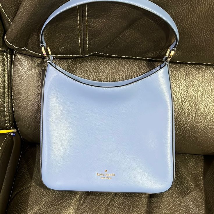 Has Tags And Never Used Fresh Blue Shoulder Bag. Zipper Closure. Crossbody Strap. Outlet Bag. Designer Blue Square Bags, Elegant Light Blue Shoulder Bag With Gold-tone Hardware, Light Blue Evening Shoulder Bag, Luxury Kate Spade Light Blue Bag, Luxury Light Blue Kate Spade Bag, Blue Square Bag With Gold-tone Hardware, Blue Square Bags With Gold-tone Hardware, Chic Light Blue Kate Spade Bag, Formal Light Blue Kate Spade Bag