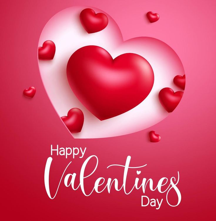 Valentine's day heart vector background design. Happy valentine's day text in typography greeting with 3d hearts in heart paper cut shape element for romantic valentine design. Vector illustration Vector Background Design, 3d Hearts, Heart Vector, Heart Paper, 3d Heart, Valentines Design, Paper Hearts, Romantic Valentine, Valentines Day Hearts