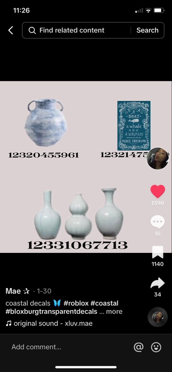 an iphone screenshot showing different types of vases