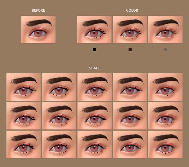 the different types of eyes and how they are used to make them look like they're