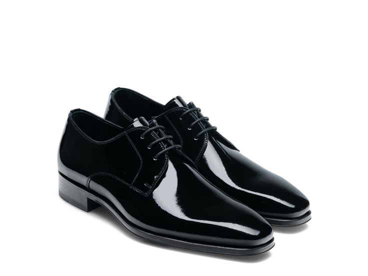 Dante | Magnanni US Luxury Patent Leather Lace-up Shoes For Work, Timeless Lace-up Formal Oxfords, Timeless Formal Lace-up Oxfords, Luxury Patent Leather Lace-up Shoes With Brogue Detailing, Classic Formal Patent Leather Lace-up Shoes, Formal Lace-up Oxfords With Laces, Luxury Patent Leather Business Oxfords, Elegant Formal Lace-up Shoes With Rubber Heel Cap, Luxury Patent Leather Lace-up Work Shoes