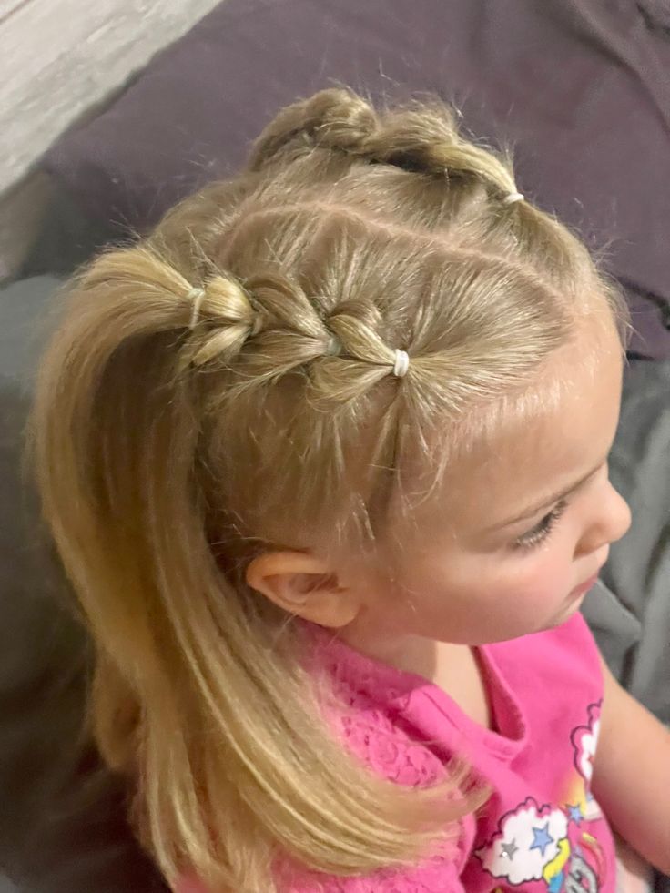 5 Year Hairstyles, Toddler Fairy Hairstyles, Cute Hairstyles For Lil Kids, First Day Of School Hair Kindergarten, Hair Styles Toddler Girl Easy, Simple Toddler Girl Hairstyles, Cheer Leader Hairstyles, Princess Hair Styles For Kids, Toddler Soccer Hairstyles