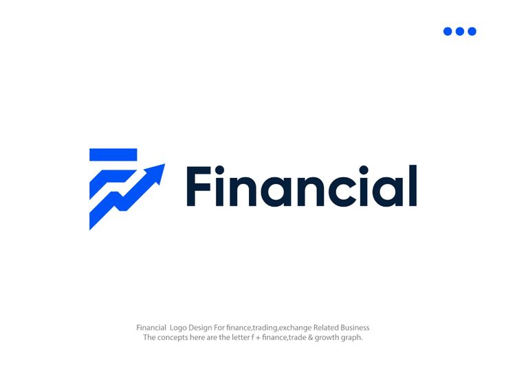 the financial logo with an arrow pointing up to it's left side, on a white background