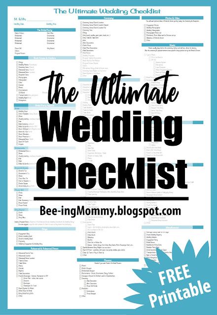 the ultimate wedding checklist with free printables